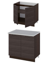 Шкаф кухонный с 2-мя дверями для установки мойки ПМ-115.14. Размер (Ш×Г×В): 900х600х860 Латте2 ― Мебель в Краснодаре