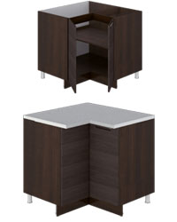 Шкаф кухонный угловой для установки мойки ПМ-115.17. Размер (Ш×Г×В): 900х900х860 Латте2 ― Мебель в Краснодаре
