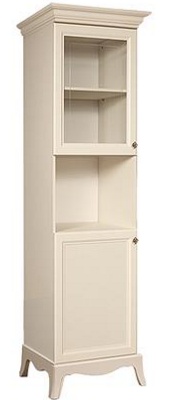 Шкаф 1-но дв. на ножках (малая дверь и витраж) АМШ2/1[4] Штрих (ш,г,в): 657х515х2153 ― Мебель в Краснодаре