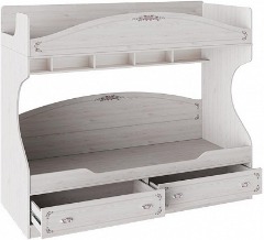 Кровать 2 х ярусная (без лестницы) Ариэль ТД-280.11.01  Размеры (Ш×Г×В): 2048×845×1706 ― Мебель в Краснодаре