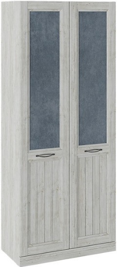 Шкаф для одежды с 2 глухими дверями «Кантри» СМ-308.07.220 (з)  Замша синяя/Винтерберг (Ш×Г×В): 897×454×2171 ― Мебель в Краснодаре