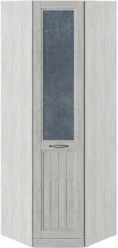 Шкаф угловой с 1 глухой дверью левый «Кантри» СМ-308.07.230L (з)  Замша синяя/Винтерберг (Ш×Г×В): 766×766×2171 ― Мебель в Краснодаре