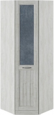 Шкаф угловой с 1 глухой дверью левый «Кантри» СМ-308.07.230L (з)  Замша синяя/Винтерберг (Ш×Г×В): 766×766×2171