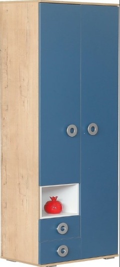 Шкаф 2-х дверный №4 Космос Альпийское Озеро  ш=800 мм, в=2100 мм, г=520 мм ― Мебель в Краснодаре