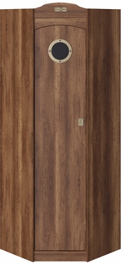 Шкаф угловой с иллюминатором «Навигатор» СМ-250.07.23 (Ш×Г×В): 757×757×2161 ― Мебель в Краснодаре