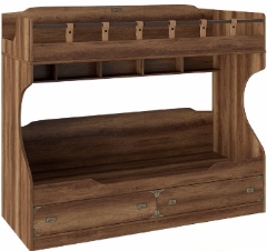Кровать двухъярусная «Навигатор» ТД-250.11.01 (Ш×Г×В): 2048×845×1742 ― Мебель в Краснодаре
