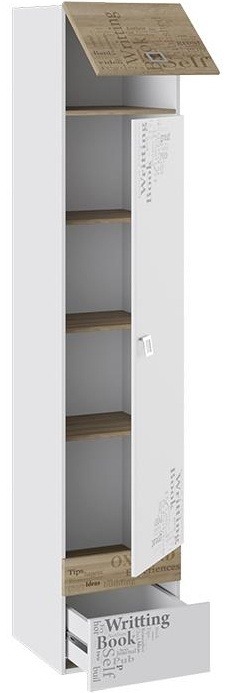 Шкаф для белья Оксфорд ТД-139.07.21  (Ш×Г×В): 438×450×2203 ― Мебель в Краснодаре