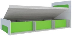 «Палермо-Юниор» Кровать с подъемным механизмом 0,9 Зелёный  Ш × В × Г 2048х903х960 мм