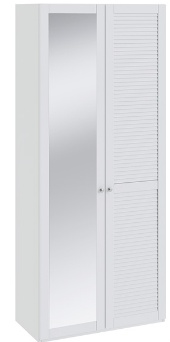 Шкаф для одежды с 1-ой глухой и 1-ой зеркальной «Ривьера» СМ 241.22.002R (Ш×Г×В): 895×452×2111