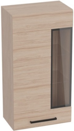 Шкаф-витрина Кёльн Дуб Сонома (ШхГхВ): 595х335х1145 ― Мебель в Краснодаре