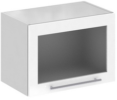 Кухня Олива ШВГС 500 Шкаф верхний горизонтальный, стекло Белый