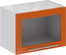 Кухня Олива ШВГС 500 Шкаф верхний горизонтальный, стекло Оранж