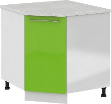 Кухня Олива ШНУ 850*850 Шкаф нижний угловой Зелёный ― Мебель в Краснодаре