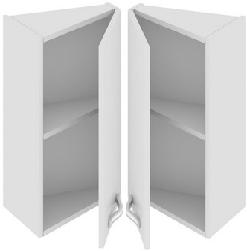 Шкаф верхний торцевой (Оливия (Белый универс.)) ВТ_60-40(45)_1ДР Размеры (Ш×Г×В): 400×323×600