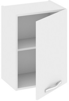 Шкаф верхний (Оливия (Белый универс.)) В_60-45_1ДР Размеры (Ш×Г×В): 450×323×600 ― Мебель в Краснодаре