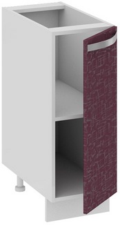 Шкаф нижний (Синга (Баклажан)) Н_72-30_1ДР Размеры (Ш×Г×В): 300×582×822 ― Мебель в Краснодаре