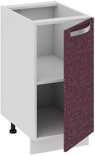 Шкаф нижний (Синга (Баклажан)) Н_72-40_1ДР Размеры (Ш×Г×В): 400×582×822 ― Мебель в Краснодаре