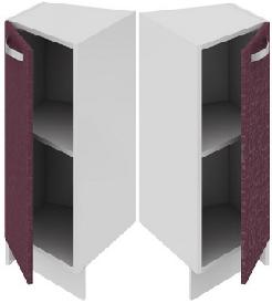 Шкаф нижний торцевой (Синга (Баклажан)) НТ_72-40(45)_1ДР Размеры (Ш×Г×В): 400×582×822 ― Мебель в Краснодаре