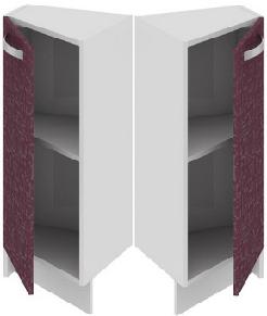 Шкаф нижний нестандартный торцевой (Синга (Баклажан)) НнТ_72-40(45)_1ДР Размеры (Ш×Г×В): 400×432×822
