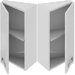 Шкаф верхний торцевой (СКАЙЛАЙН (Белый)) ВТ_60-40(45)_1ДР Размеры (Ш×Г×В): 400×323×600
