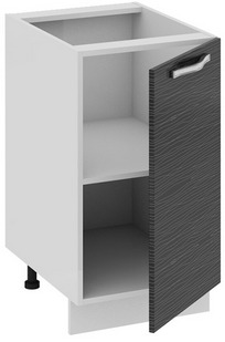 Шкаф нижний (СКАЙЛАЙН (Черный)) Н_72-45_1ДР Размеры (Ш×Г×В): 450×582×822 ― Мебель в Краснодаре
