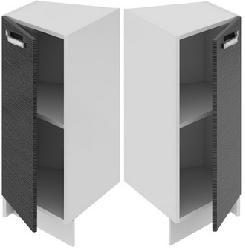 Шкаф нижний торцевой (СКАЙЛАЙН (Черный)) НТ_72-40(45)_1ДР Размеры (Ш×Г×В): 400×582×822 ― Мебель в Краснодаре