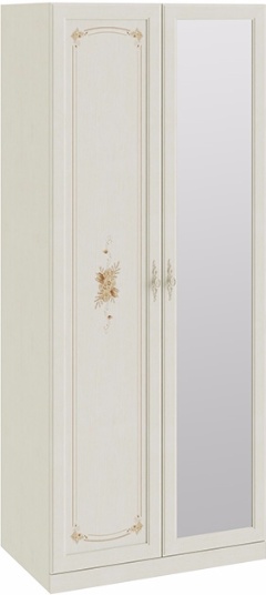 Шкаф для одежды с 1-ой глухой и 1-ой зеркальной дверями «Лючия» СМ-235.07.05 (Ш×Г×В): 895×583×2161 ― Мебель в Краснодаре