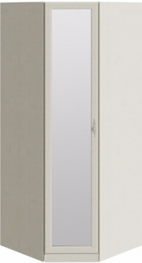 Шкаф угловой с 1-ой зеркальной дверью «Лючия» СМ-235.07.07 (Ш×Г×В): 894×894×2161