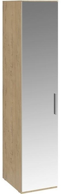 Шкаф для белья с 1 зеркальной дверью левый Николь СМ-295.07.002 L Бунратти (Ш×Г×В): 449×602×2121 ― Мебель в Краснодаре