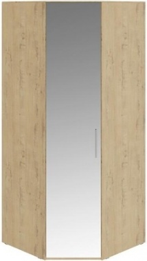 Шкаф угловой с 1 зеркальной дверью левый Николь СМ-295.07.007 L  Бунратти (Ш×Г×В): 895×895×2121