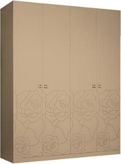 Шкаф 4-х дв. без зеркал для платья и белья Р1Ш2/4 Капучино (ш,г,в): 1931х600х2350