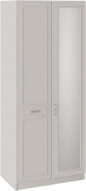 Шкаф для одежды с 1 глухой и 1 зеркальной дверью левый Сабрина СМ-307.07.021L  Кашемир (Ш×Г×В): 897×587×2171