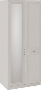 Шкаф для одежды с 1 глухой и 1 зеркальной дверью правый Сабрина СМ-307.07.021R  Кашемир (Ш×Г×В): 897×587×2171