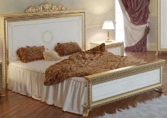 Версаль СВ-04 Кровать 1800х2000 без короны (Шелкография) (ШхГхВ): 2050х2115х1430 ― Мебель в Краснодаре