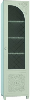 Соня СО-13К Стеллаж правый стекло Мята/Салат шагрень (ШхГхВ): 550 х 500 x 2005