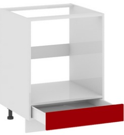 Шкаф нижний под бытовую технику с 1-м ящиком (АССОРТИ (Вишня)) НБ1я_72(12)-60_1Я Размеры (Ш×Г×В): 600×582×822 ― Мебель в Краснодаре