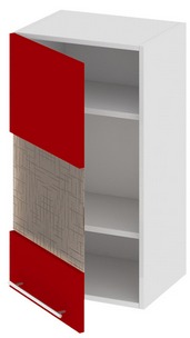 Шкаф верхний со стеклом (левый) (АССОРТИ (Вишня)) В_72-40_1ДРс(А) Размеры (Ш×Г×В): 400×323×720