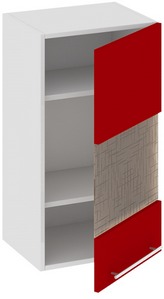 Шкаф верхний со стеклом (правый) (АССОРТИ (Вишня)) В_72-40_1ДРс(Б) Размеры (Ш×Г×В): 400×323×720 ― Мебель в Краснодаре