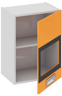 Шкаф верхний со стеклом (правый) (БЬЮТИ (Оранж)) В_60-45_1ДРс(Б) Размеры (Ш×Г×В): 450×323×600