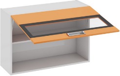 Шкаф верхний со стеклом (БЬЮТИ (Оранж)) В_60-90_1ДОс Размеры (Ш×Г×В): 900×323×600