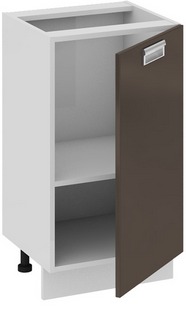 Шкаф нижний нестандартный (правый) (БЬЮТИ (Грэй)) Нн_72-45_1ДР(А) Размеры (Ш×Г×В): 450×432×822 ― Мебель в Краснодаре