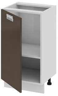 Шкаф нижний нестандартный (левый) (БЬЮТИ (Грэй)) Нн_72-45_1ДР(Б) Размеры (Ш×Г×В): 450×432×822 ― Мебель в Краснодаре
