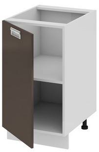 Шкаф нижний (левый) (БЬЮТИ (Грэй)) Н_72-45_1ДР(Б) Размеры (Ш×Г×В): 450×582×822 ― Мебель в Краснодаре