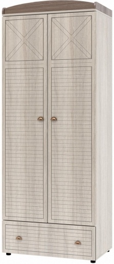 Шкаф для одежды 2х дв. с ящиками  ИД 01.346  Г500хШ811хВ2098  ― Мебель в Краснодаре