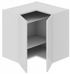 Шкаф верхний угловой с углом 90° ВУ90_60_2ДР(ВУ) Фэнтези (Белый универс.) (Ш×Г×В): 600×600×600 ― Мебель в Краснодаре