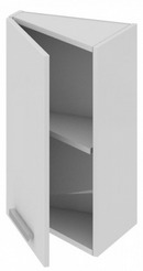 Шкаф верхний торцевой ВТ_60-40(45)_1ДР Фэнтези (Белый универс.) (Ш×Г×В): 400×323×600 ― Мебель в Краснодаре