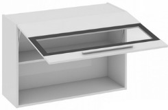 Шкаф верхний со стеклом В_60-90_1ДОс Фэнтези (Белый универс.) (Ш×Г×В): 900×323×600 ― Мебель в Краснодаре