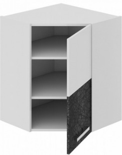 Шкаф верхний угловой с углом 45° (правый) ВУ45_72-(40)_1ДР(Б) Фэнтези (Лайнс) (Ш×Г×В): 600×600×720