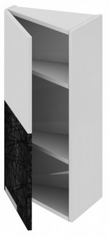 Шкаф верхний торцевой (левый) ВТ_72-40(45)_1ДР(А) Фэнтези (Лайнс) (Ш×Г×В): 400×323×720 ― Мебель в Краснодаре