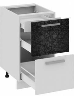 Шкаф нижний с 2-мя ящиками и 1-м внутренним	 Н2я1_72-45_2Я Фэнтези (Лайнс) (Ш×Г×В): 450×582×822 ― Мебель в Краснодаре